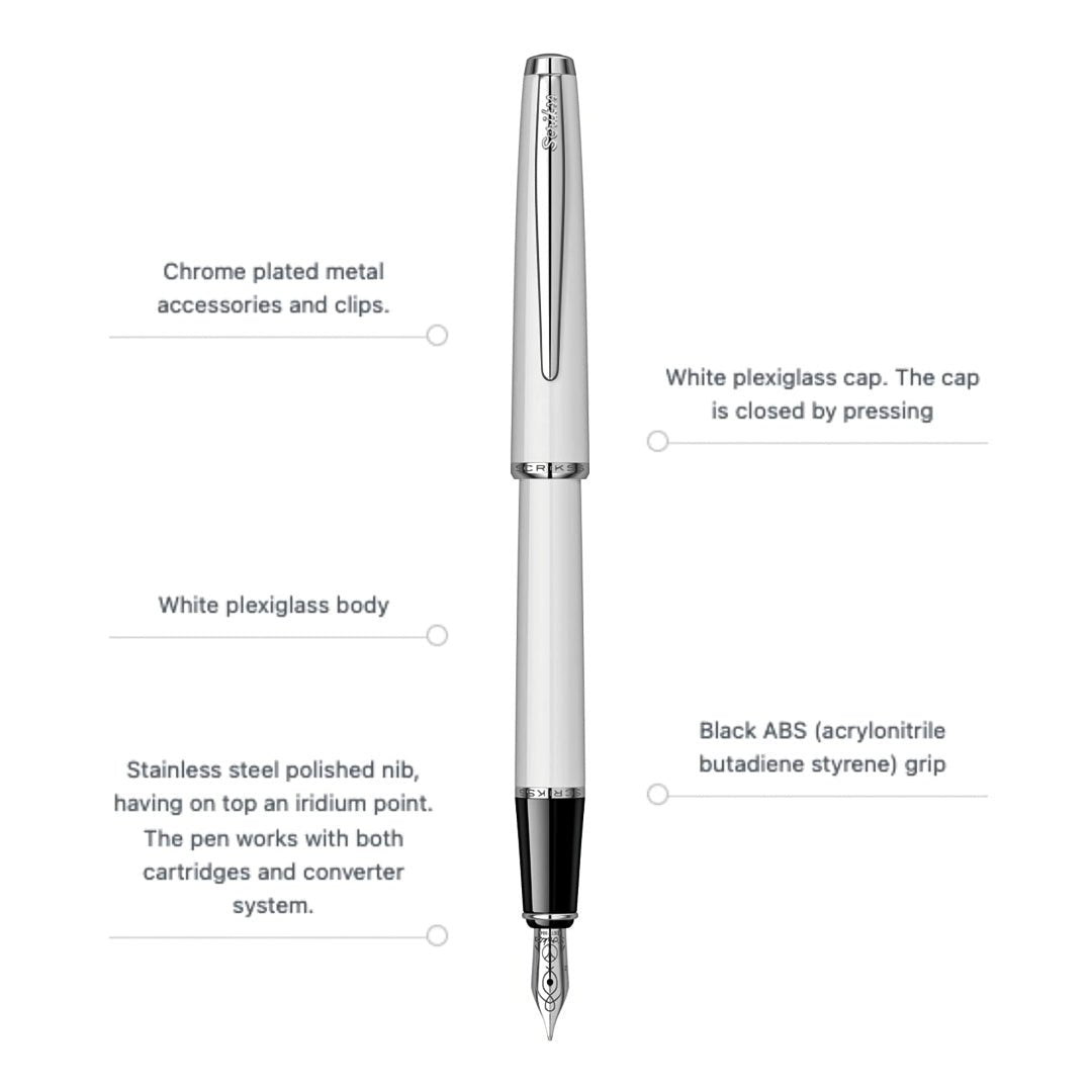 Scrikss Vintage 33 White Fountain Pen - SCOOBOO - 79475 - TGM - Fountain Pen