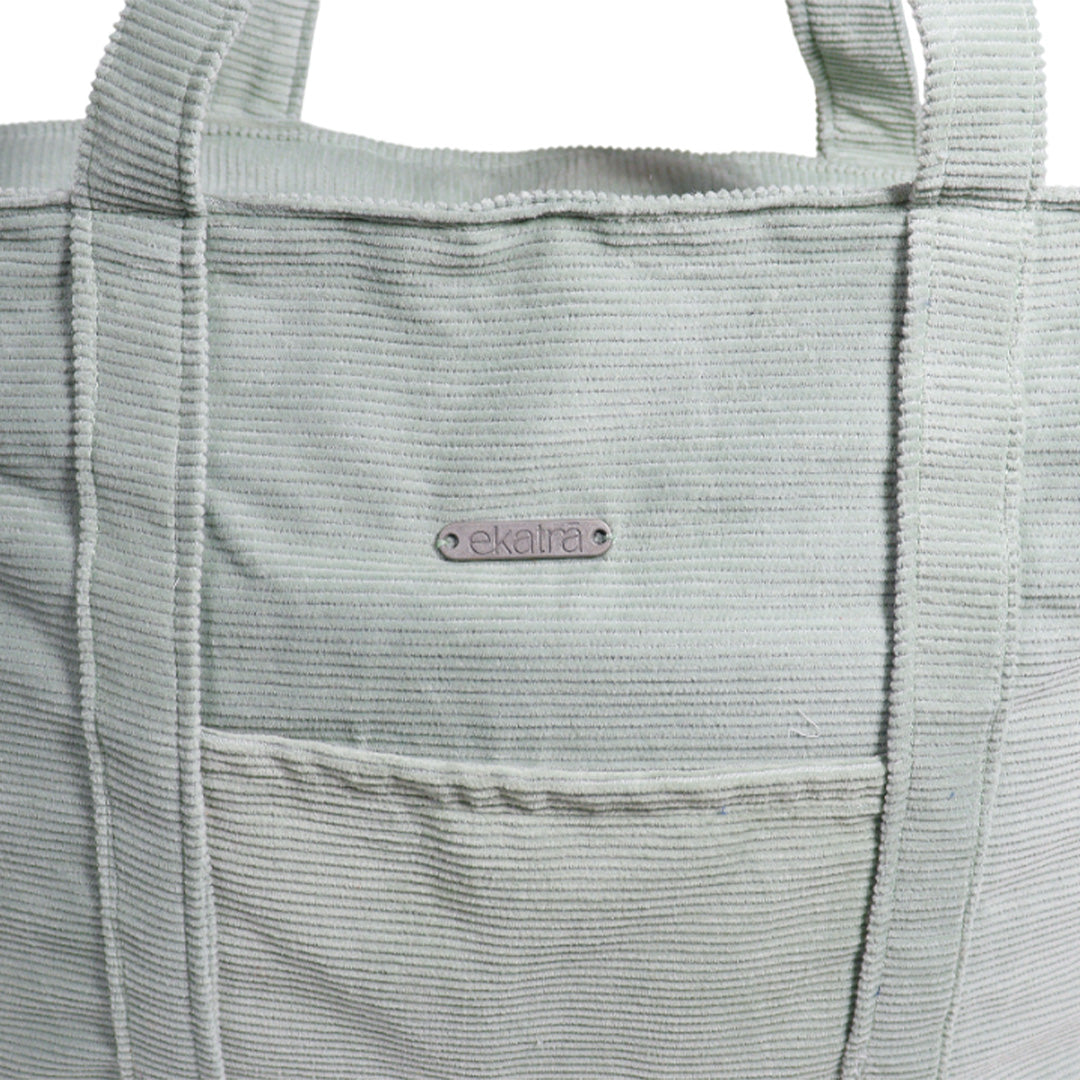 Ekatra Minimalist Corduroy Shoppers Tote