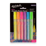 Mont Marte Fluoro Acrylic Paint Pens  Signature -Pack of 6
