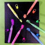 Mont Marte Fluoro Acrylic Paint Pens  Signature -Pack of 6