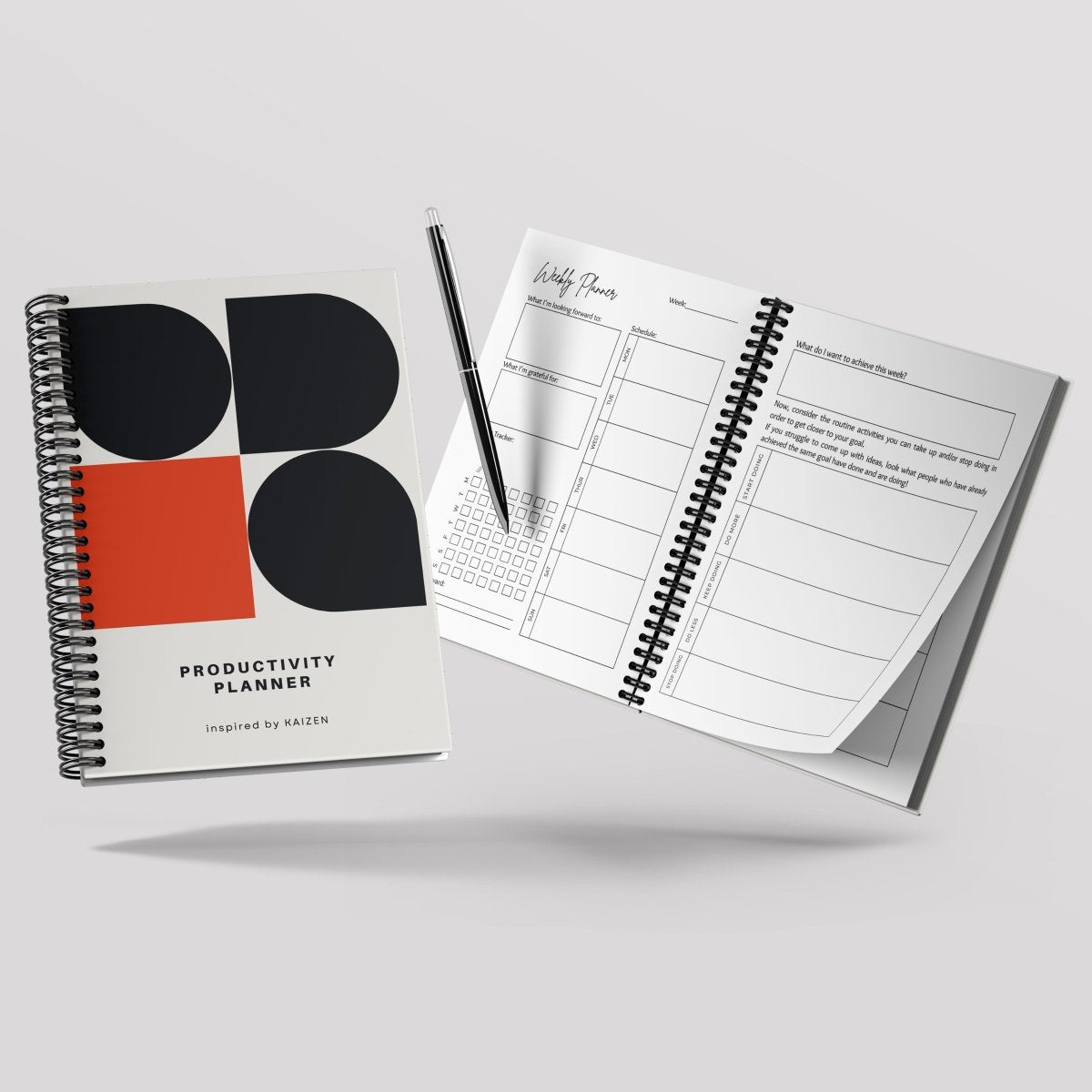 Simply Scribble Productivity Undated Daily Planner Inspired by Kaizen - SCOOBOO - SSDP - BO - Planners