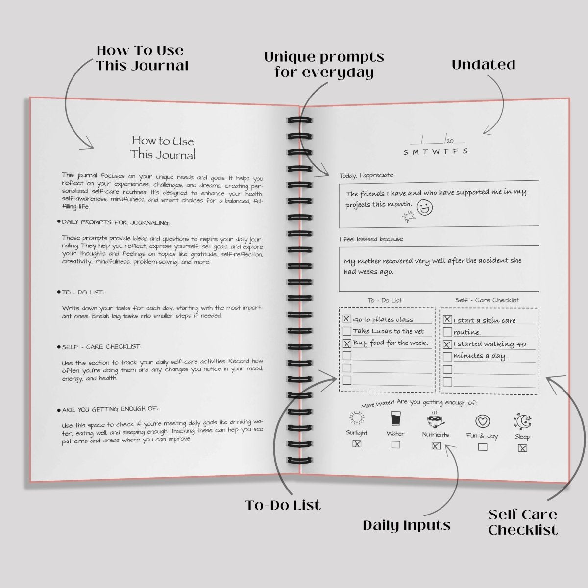 Simply Scribble Wellness Journal - SCOOBOO - SSWJ - PS - Journals