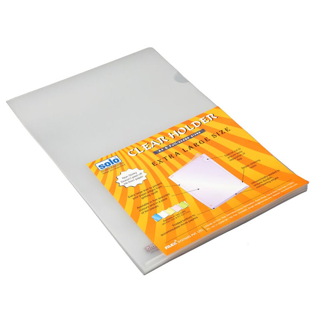 Solo Clear Folder - F/C Pack Of 10 - SCOOBOO - CH111 - Folders & Fillings