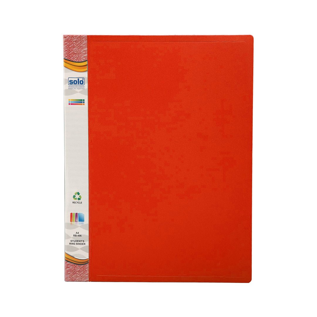 Solo Students Ring Binder - A4 Pack of 2 - SCOOBOO - RB 406 - Folders & Fillings