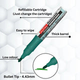 Soni Officemate 4 Color Whiteboard Marker+4 Refillable Cartridges - SCOOBOO - 071 - White - Board Marker