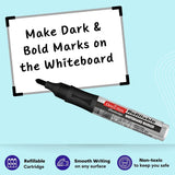 Soni Officemate 4 Color Whiteboard Marker+4 Refillable Cartridges - SCOOBOO - 071 - White - Board Marker