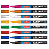 Soni Officemate Acrylic Fine Tip Permanent Marker Pens Set - SCOOBOO - Fineliner