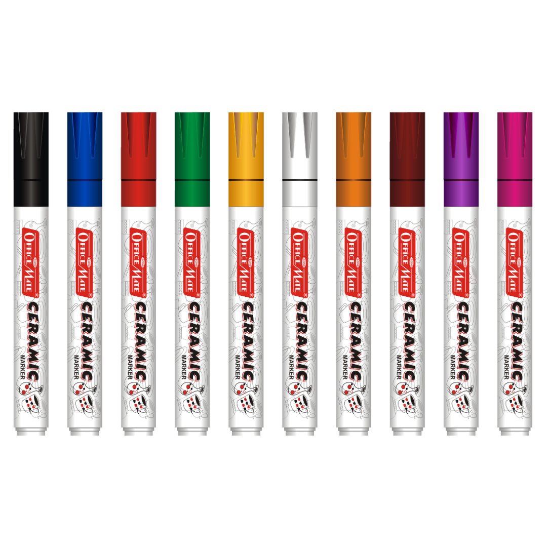 Soni Officemate Ceramic Permanent Marker Set - SCOOBOO - SKU-565-10 - Permanent Markers