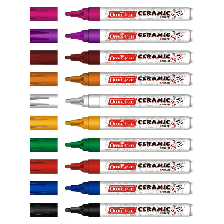 Soni Officemate Ceramic Permanent Marker Set - SCOOBOO - SKU:565-5 - Permanent Markers