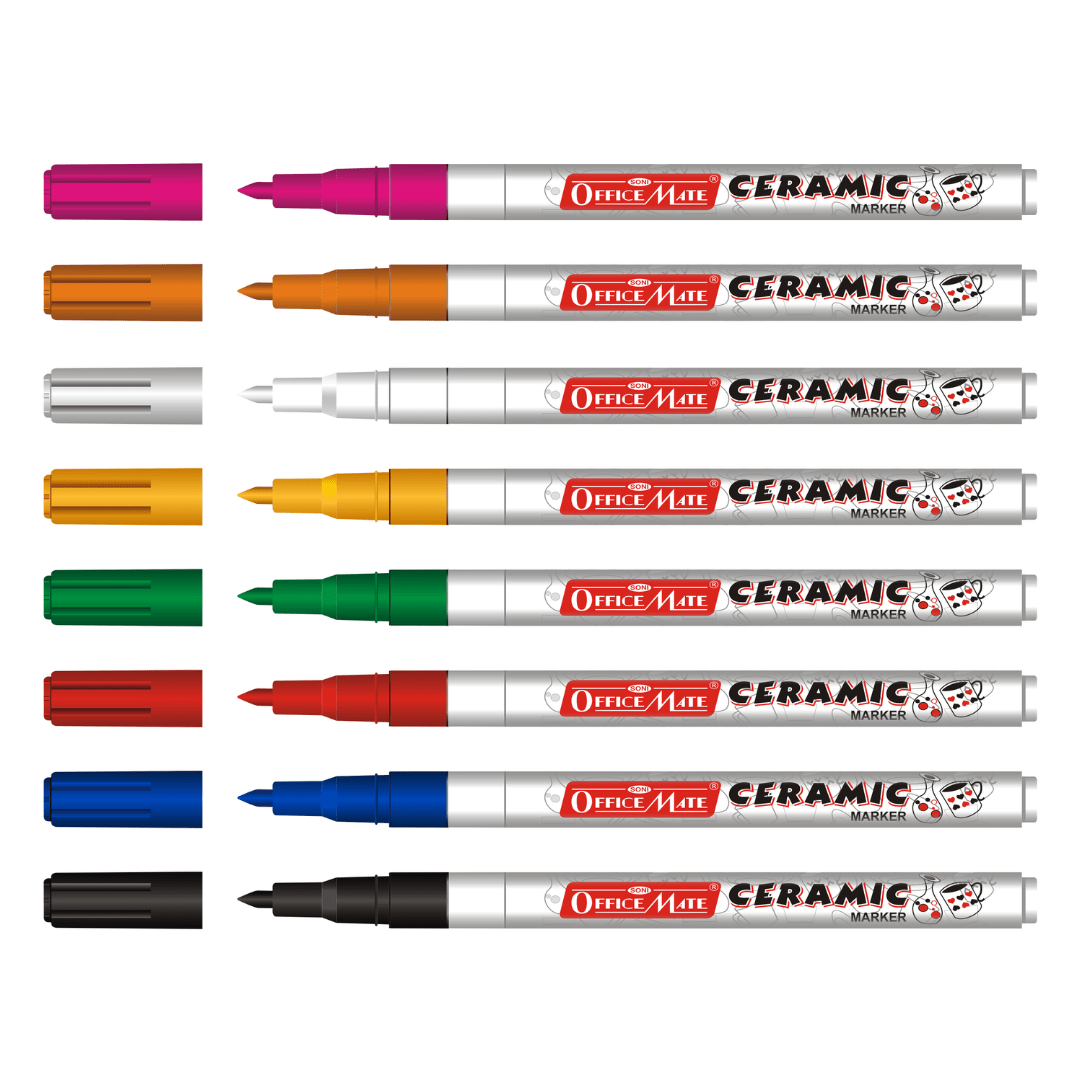 Soni Officemate Fine Tip Ceramic Marker Set - SCOOBOO - Permanent Markers