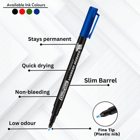 Soni Officemate Fine Tip Laundry Markers Pen - Sets (Mix Color) - SCOOBOO - Fabric Markers