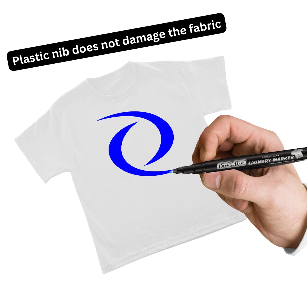 Soni Officemate Fine Tip Laundry Markers Pen - Sets (Mix Color) - SCOOBOO - Fabric Markers