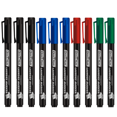 Soni Officemate Fine Tip Laundry Markers Pen - Sets (Mix Color) - SCOOBOO - Fabric Markers