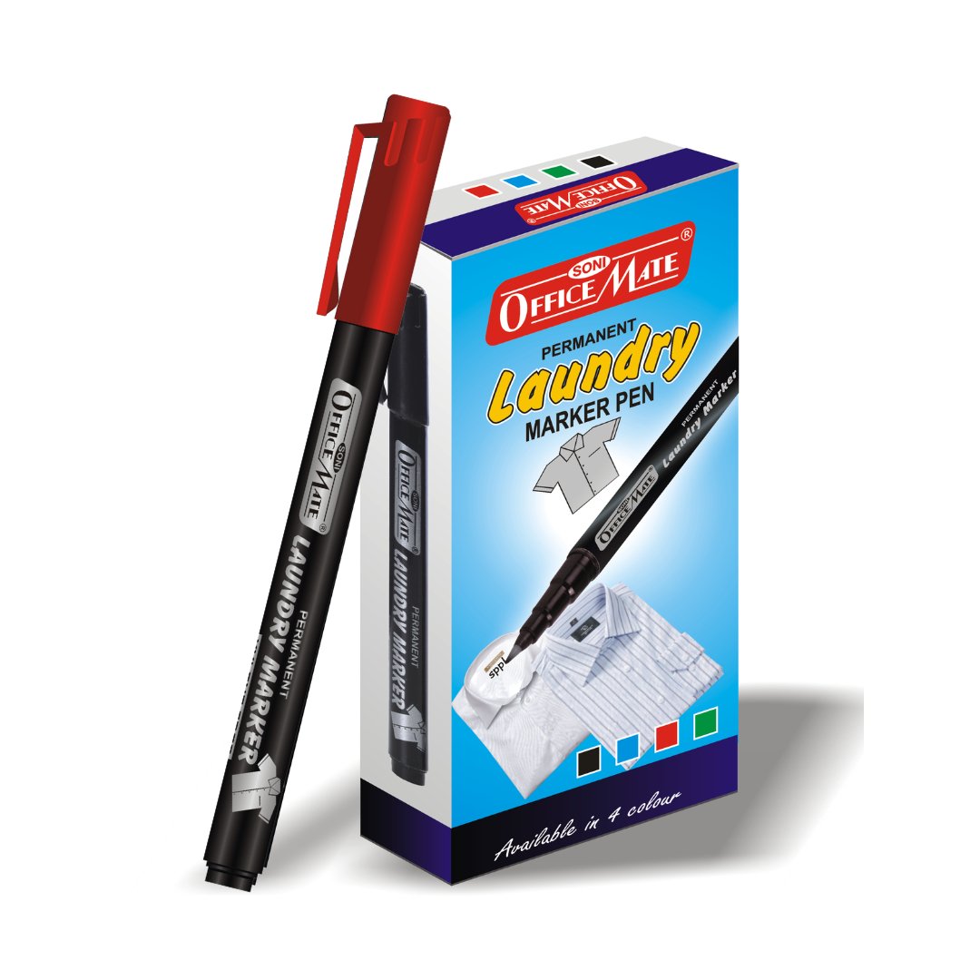 Soni Officemate Fine Tip Laundry Markers Pen - Sets (Mix Color) - SCOOBOO - Fabric Markers