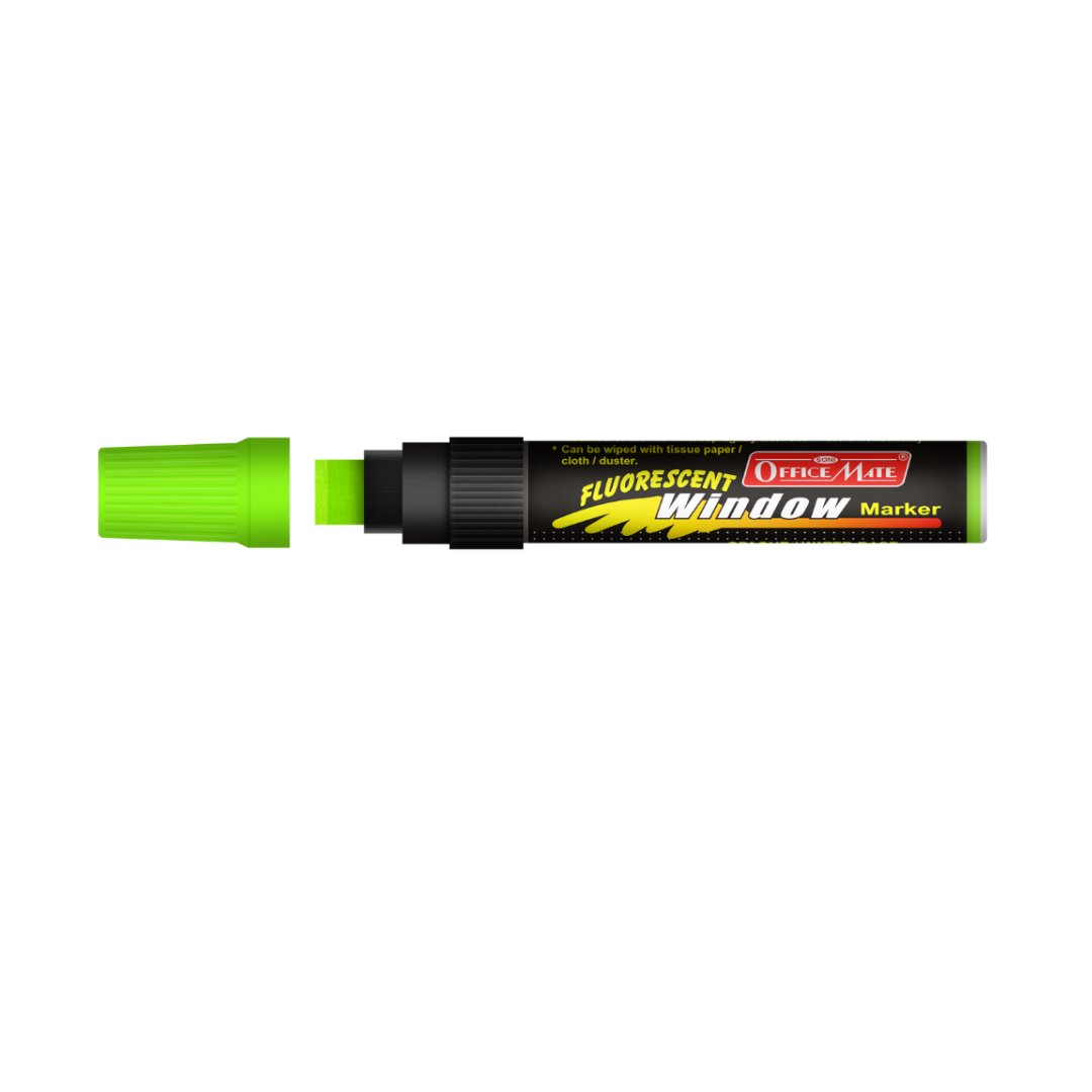 Soni Officemate Fluorescent Window Marker - SCOOBOO - Glass Paints & Markers