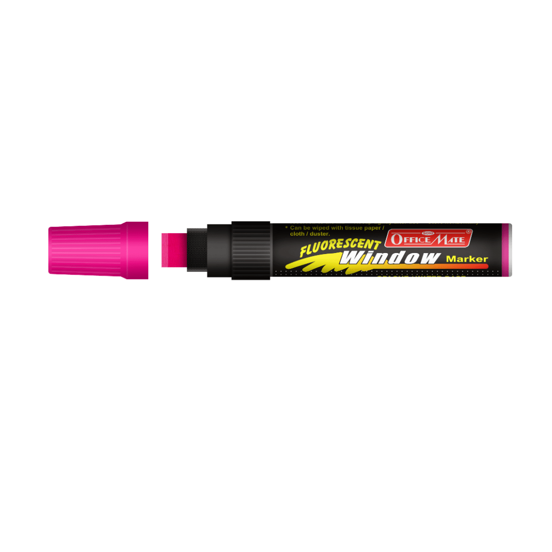 Soni Officemate Fluorescent Window Marker - SCOOBOO - Glass Paints & Markers