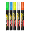 Soni Officemate Fluoroscent Window Markers Set - SCOOBOO - SKU-119-5 - Permanent Markers