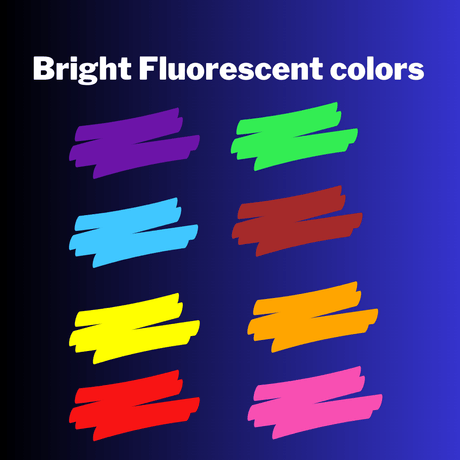 Soni Officemate Fluoroscent Window Markers Set - SCOOBOO - SKU-119-10 - Permanent Markers