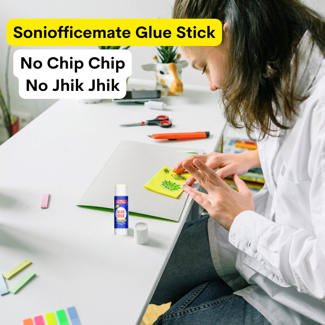 Soni Officemate Glue Stick– 35 G in pack of 4 pcs - SCOOBOO - Glue & Adhesive