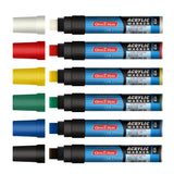 Soni Officemate Jumbo Acrylic Permanent Marker Pens with Set of 6 - SCOOBOO - SKU-434 - Glass Paints & Markers