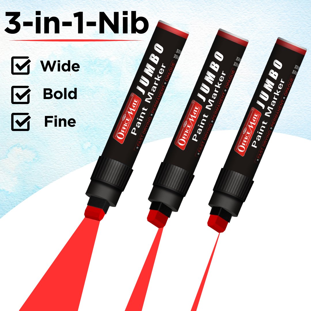 Soni Officemate Jumbo Paint Marker - SCOOBOO - Jumbo-Black - Paint Marker