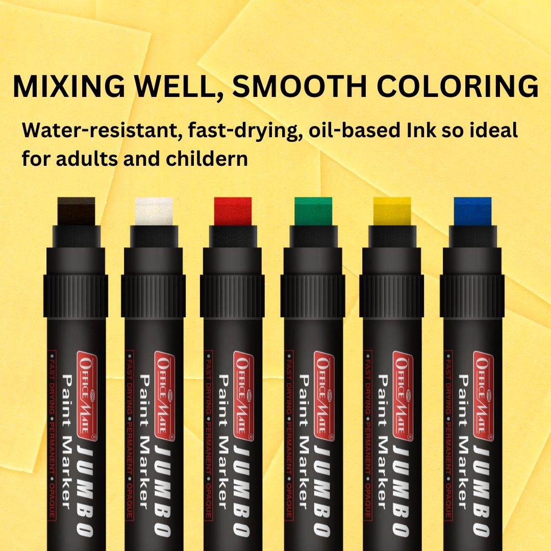 Soni Officemate Jumbo Paint Marker - SCOOBOO - Jumbo-Black - Paint Marker