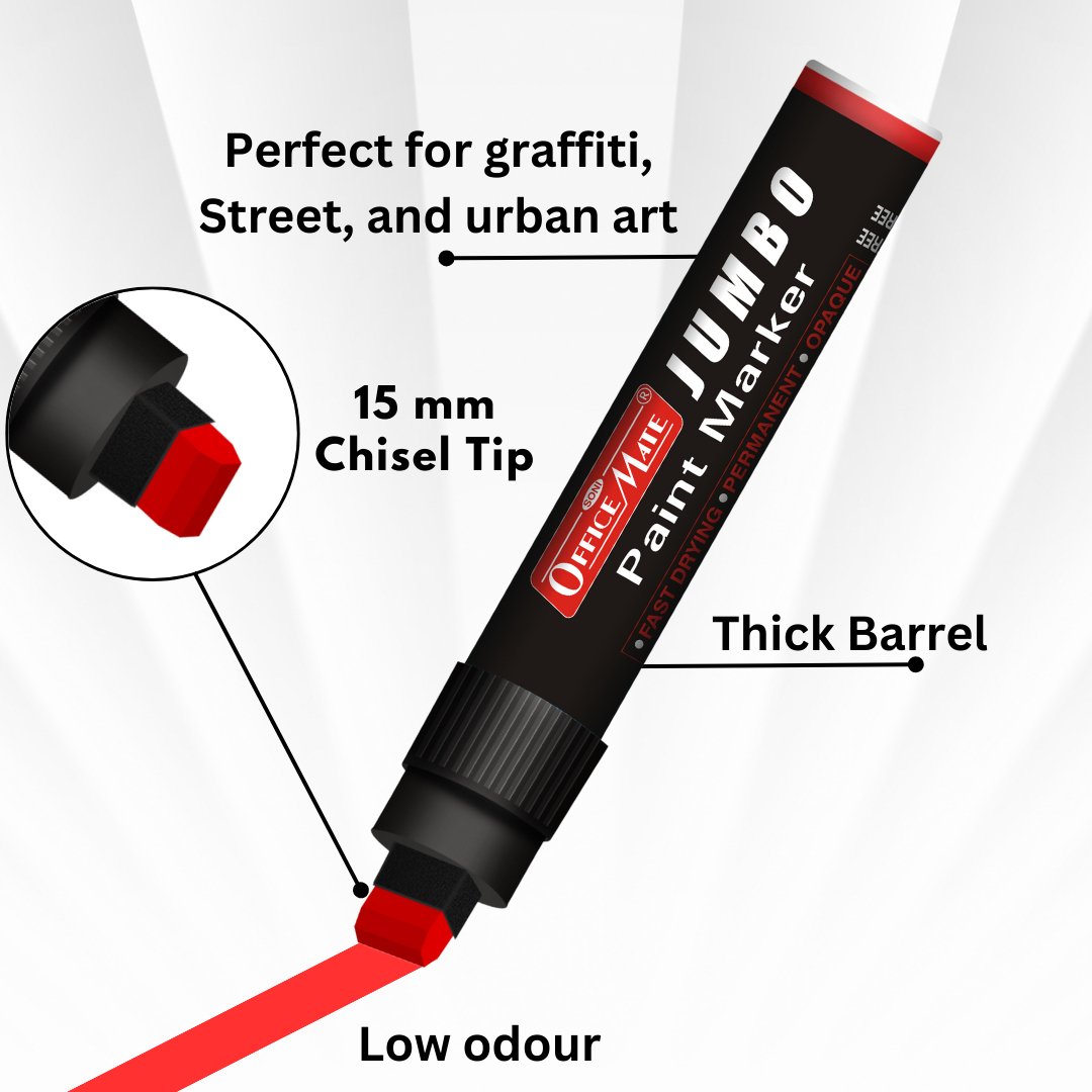 Soni Officemate Jumbo Paint Marker - SCOOBOO - Jumbo-Black - Paint Marker