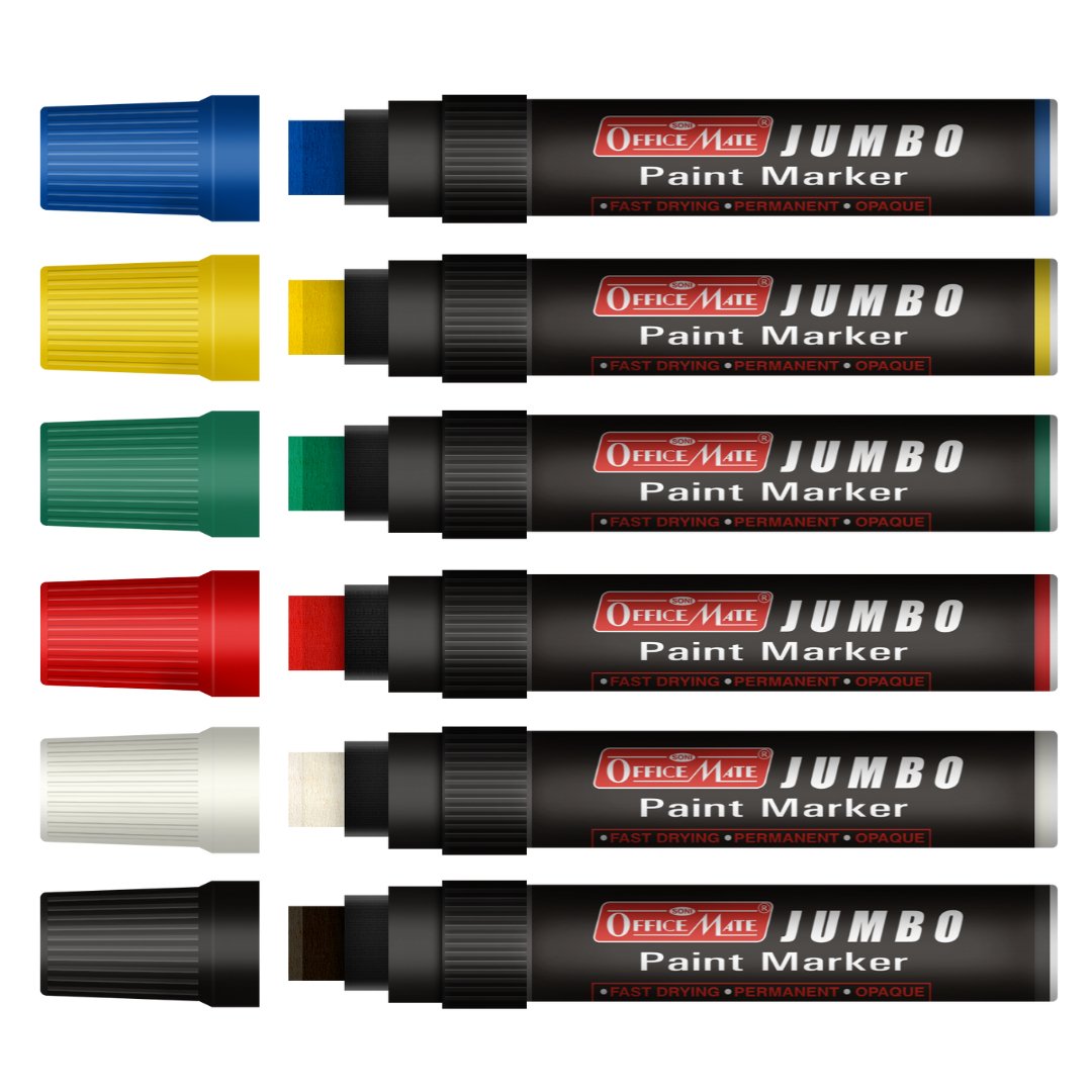 Soni Officemate Jumbo Paint Marker - SCOOBOO - Jumbo-Black - Paint Marker