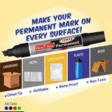 Soni Officemate Jumbo Permanent Marker - Pack of 6 Mix - SCOOBOO - Jumbo-Permanent- mix - Permanent Markers
