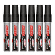 Soni Officemate Jumbo Permanent Marker - Pack of 6 - SCOOBOO - Jumbo-Per-Black - Permanent Markers