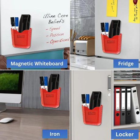 Soni Officemate Magnetic Holder With Duster & 2 White Board Marker - SCOOBOO - 606 - White - Board Marker