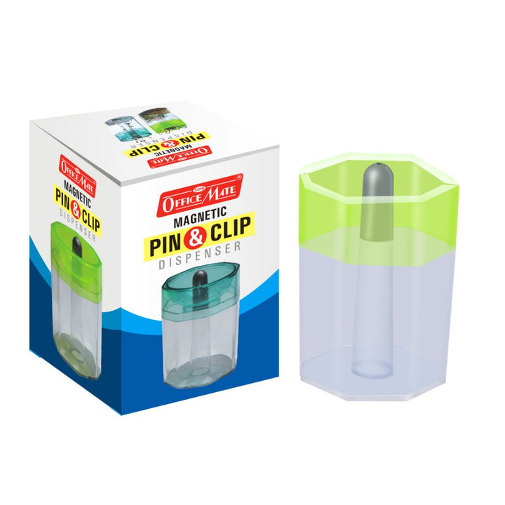 Soni Officemate Magnetic PIN Clip holder (Pack of 12 ) - SCOOBOO - Clip Dispenser