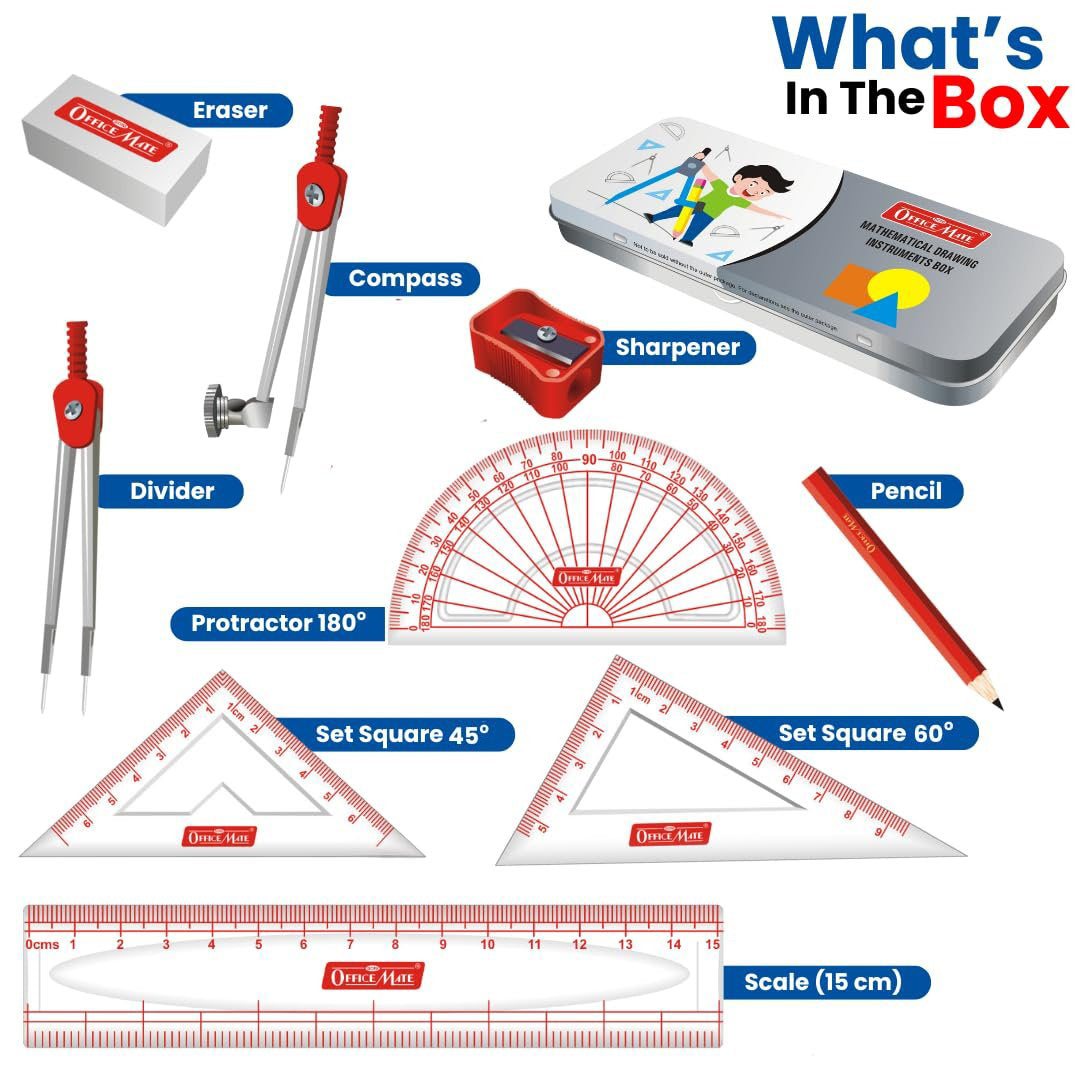 Soni Officemate Mathematical Drawing Instrument Geometry Box