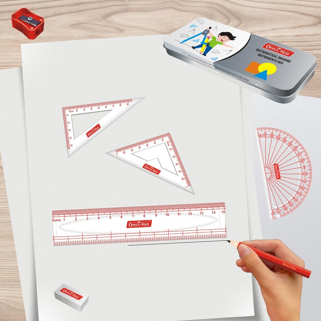 Soni Officemate Mathematical Drawing Instrument Geometry Box - SCOOBOO - 230 - Geometry Box