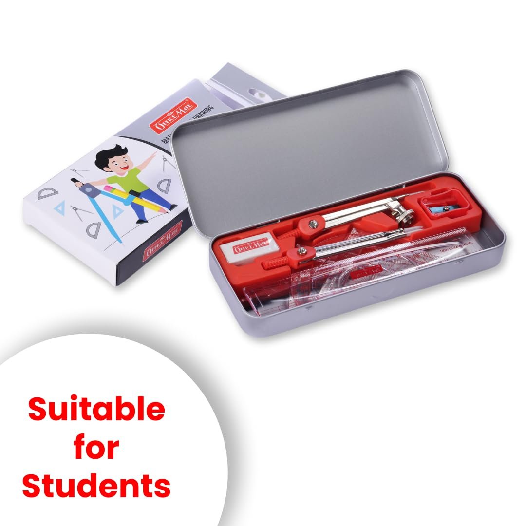 Soni Officemate Mathematical Drawing Instrument Geometry Box - SCOOBOO - 230 - Geometry Box