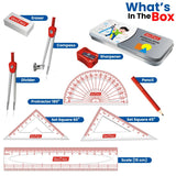 Soni Officemate Mathematical Drawing Instrument Geometry Box - SCOOBOO - 230 - Geometry Box