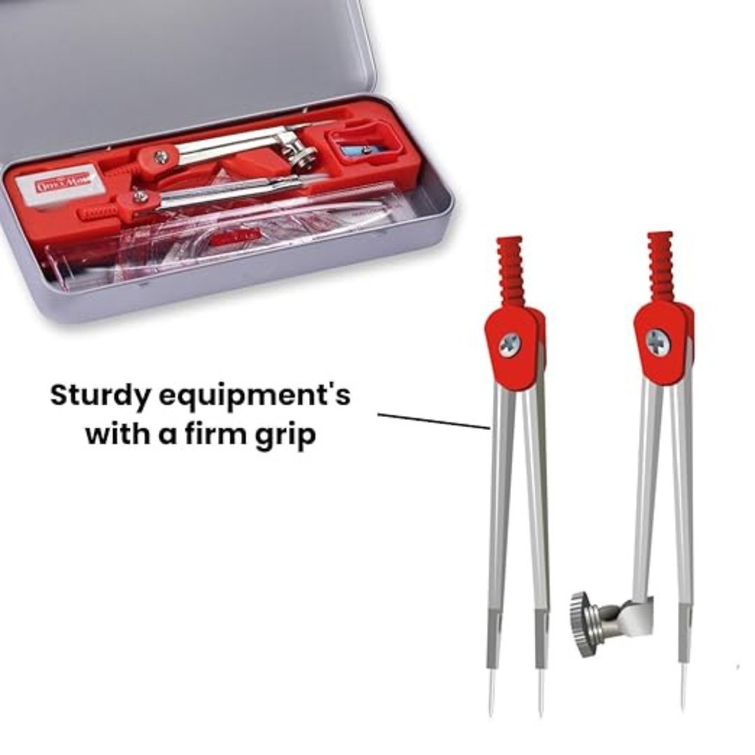 Soni Officemate Mathematical Drawing Instrument Geometry Box - SCOOBOO - 230 - Geometry Box