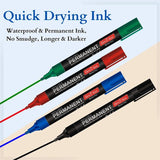 Soni Officemate Multicolor (4 Permanent Markers + 4 Permanent Markers Inks ) - SCOOBOO - 672 - Permanent Marker