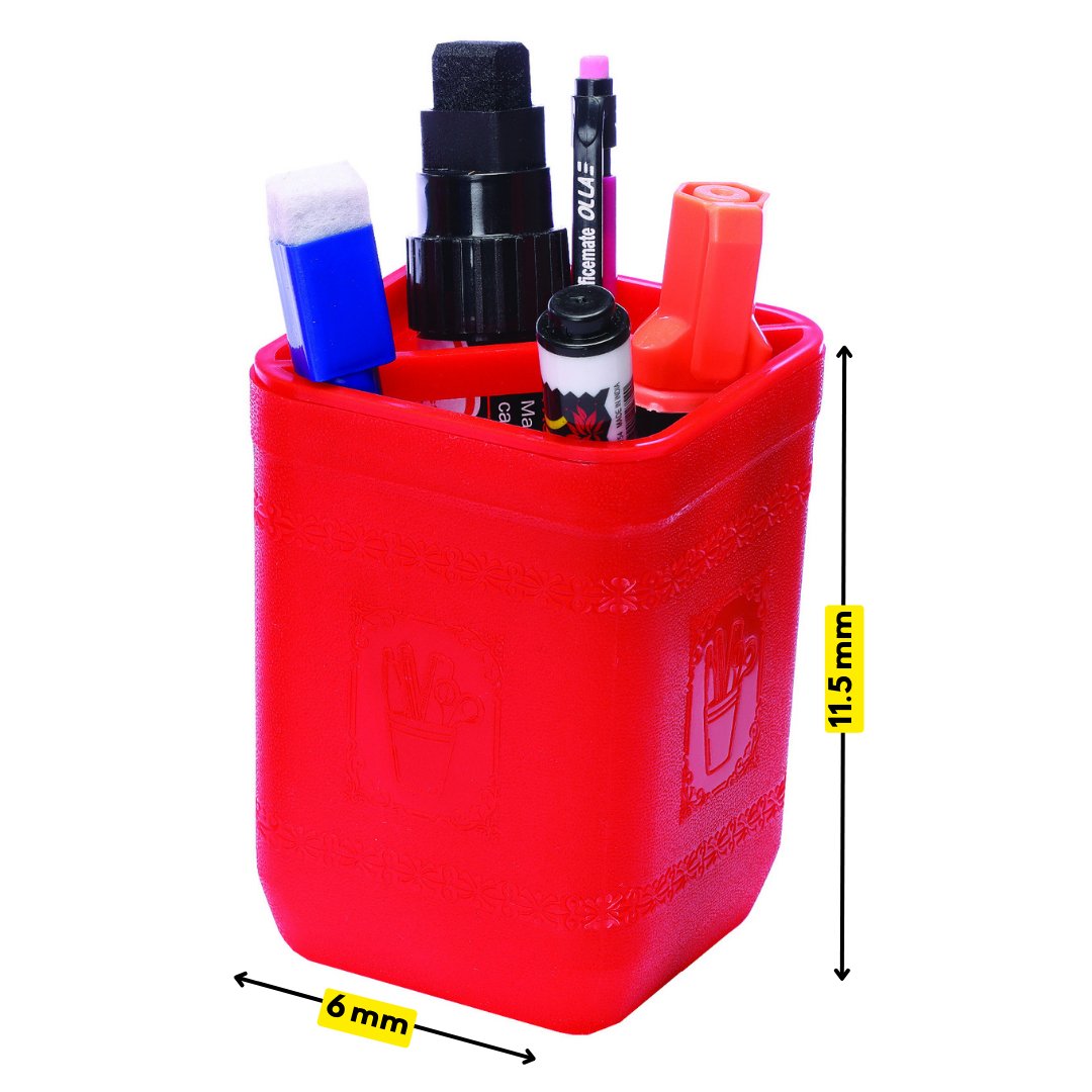 Soni Officemate Pen Pencil Holder - SCOOBOO - SKU-441-Red - Pen Holder