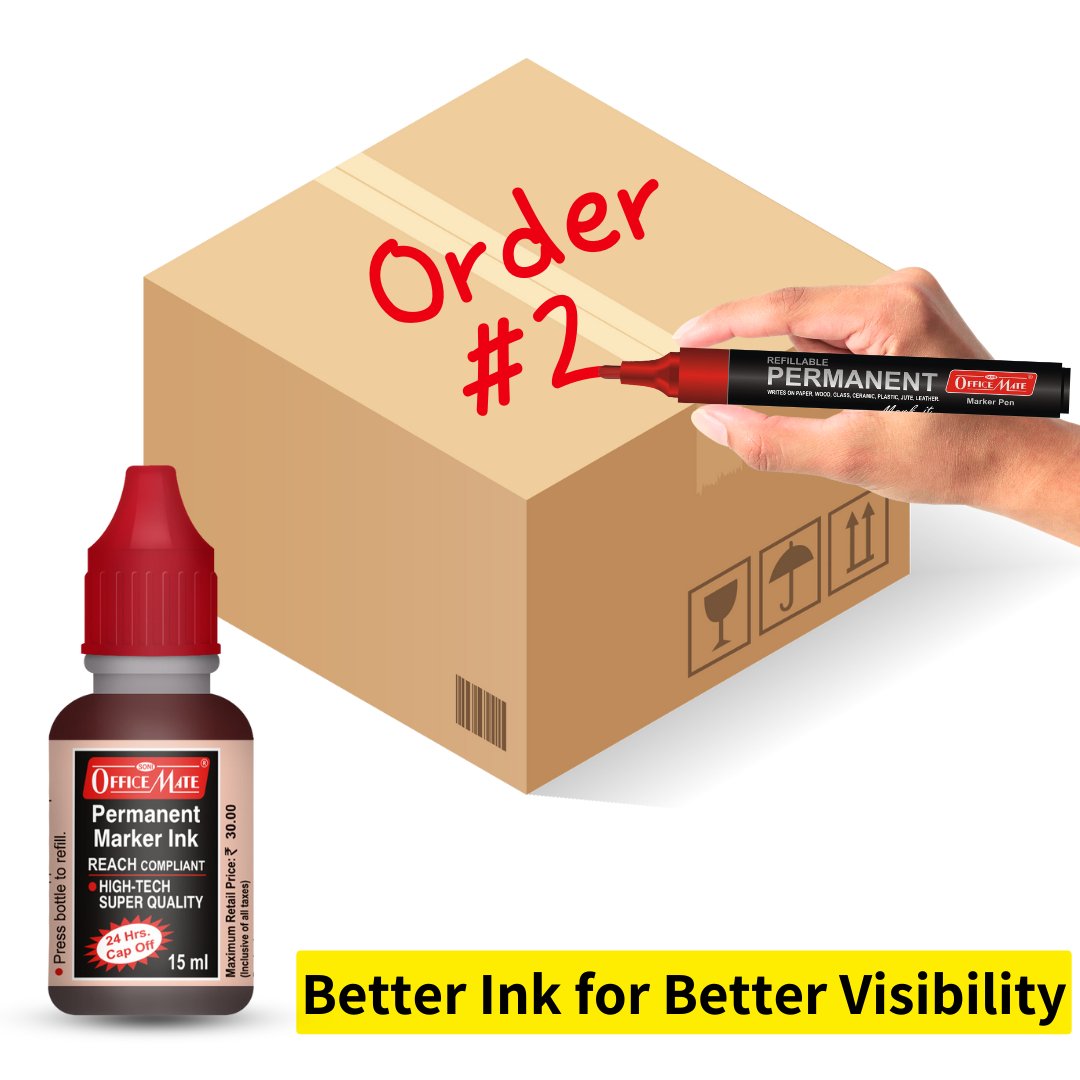 Soni Officemate Permanent Marker Ink Bottle Sets - SCOOBOO - Ink Bottle