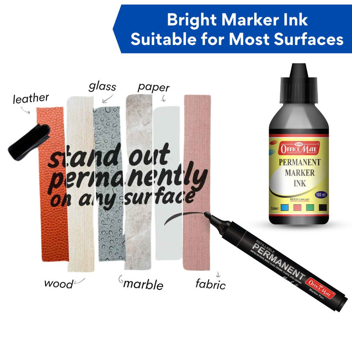 Soni Officemate Permanent Marker Ink Bottle Sets - SCOOBOO - Ink Bottle