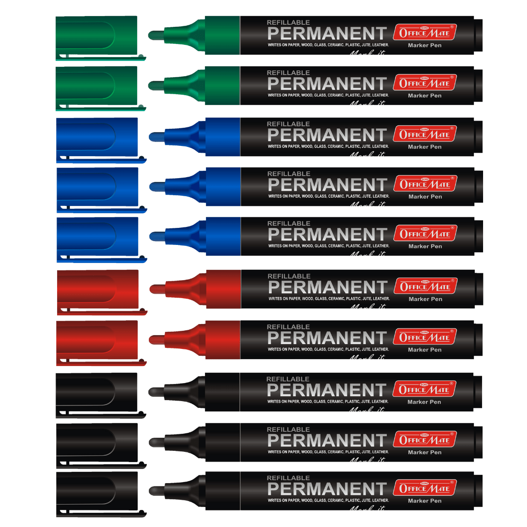 Soni Officemate Permanent Marker - Pack of 10 - SCOOBOO - Permanent Markers