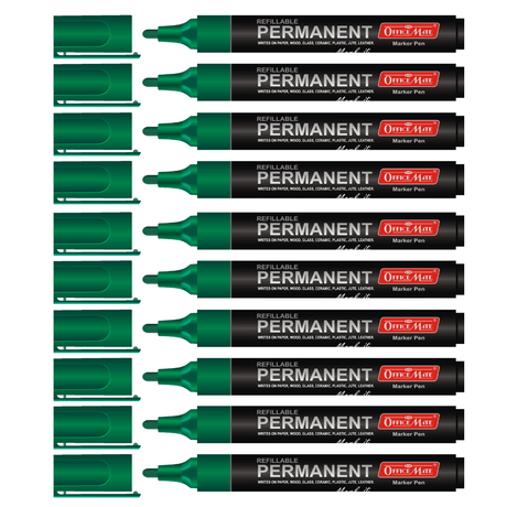 Soni Officemate Permanent Marker - Pack of 10 - SCOOBOO - Pack of 10-Black - Permanent Markers