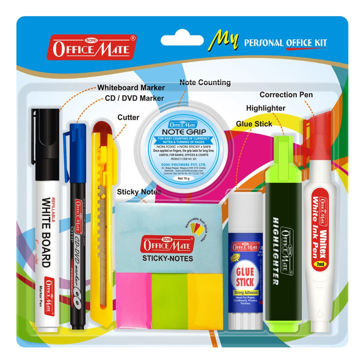 Soni Officemate Personal Office Kit, Pack of 1 - SCOOBOO - DIY Box & Kids Art Kit