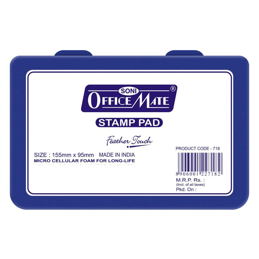 Soni Officemate Stamp Pad - SCOOBOO - 718-Blue - Stamp & Pads