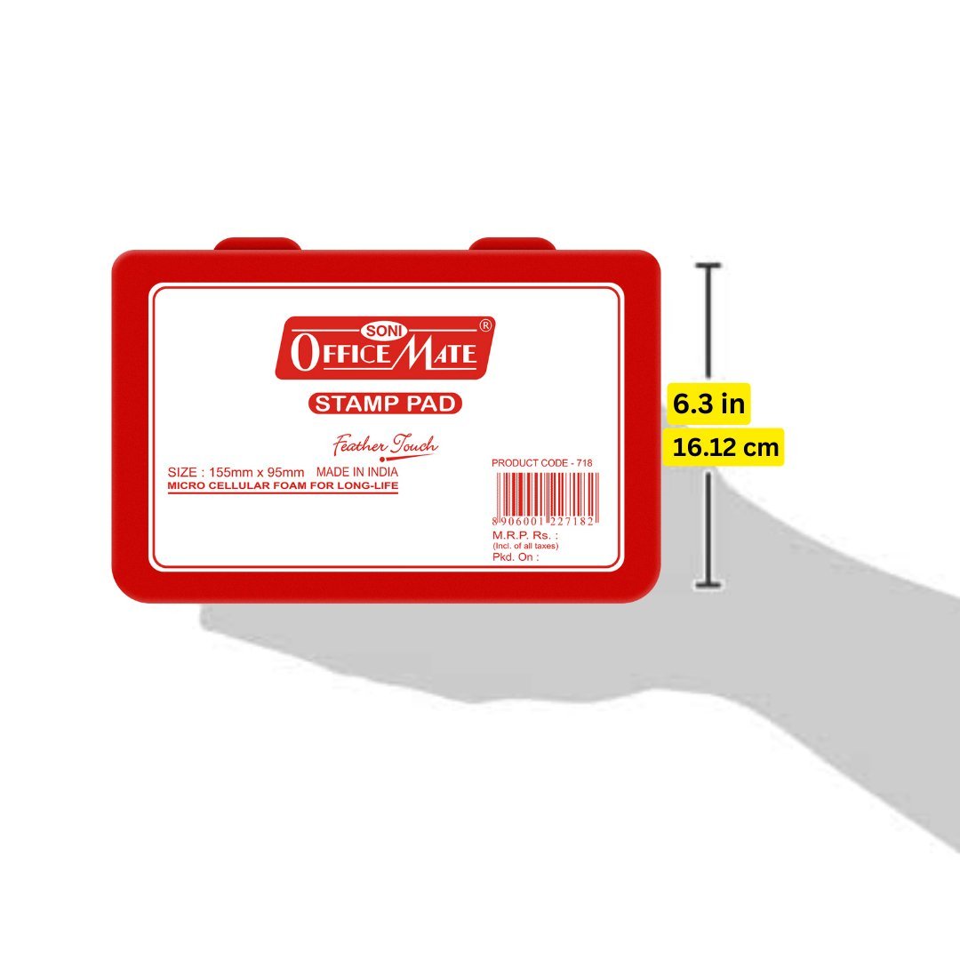 Soni Officemate Stamp Pad - SCOOBOO - 718-Red - Stamp & Pads