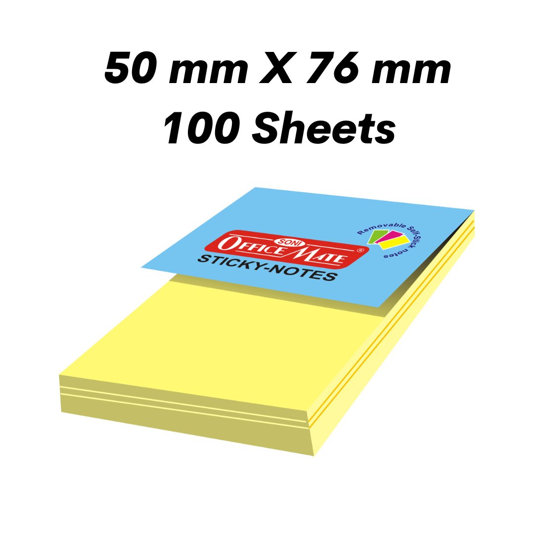 Soni Officemate Sticky Note Pads Pastel Paper Set - SCOOBOO - Soni ...