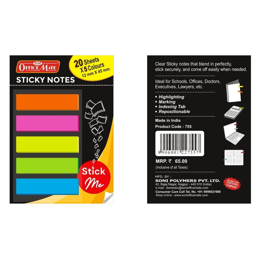 Soni Officemate Sticky Notes - 20 Sheets - SCOOBOO - 755 - Sticky Notes