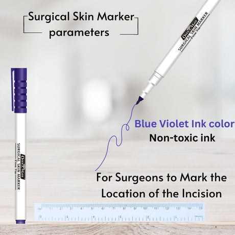 Soni Officemate Surgical and Medical Skin Body Marker Pens- Pack of 10 - SCOOBOO - Fineliner