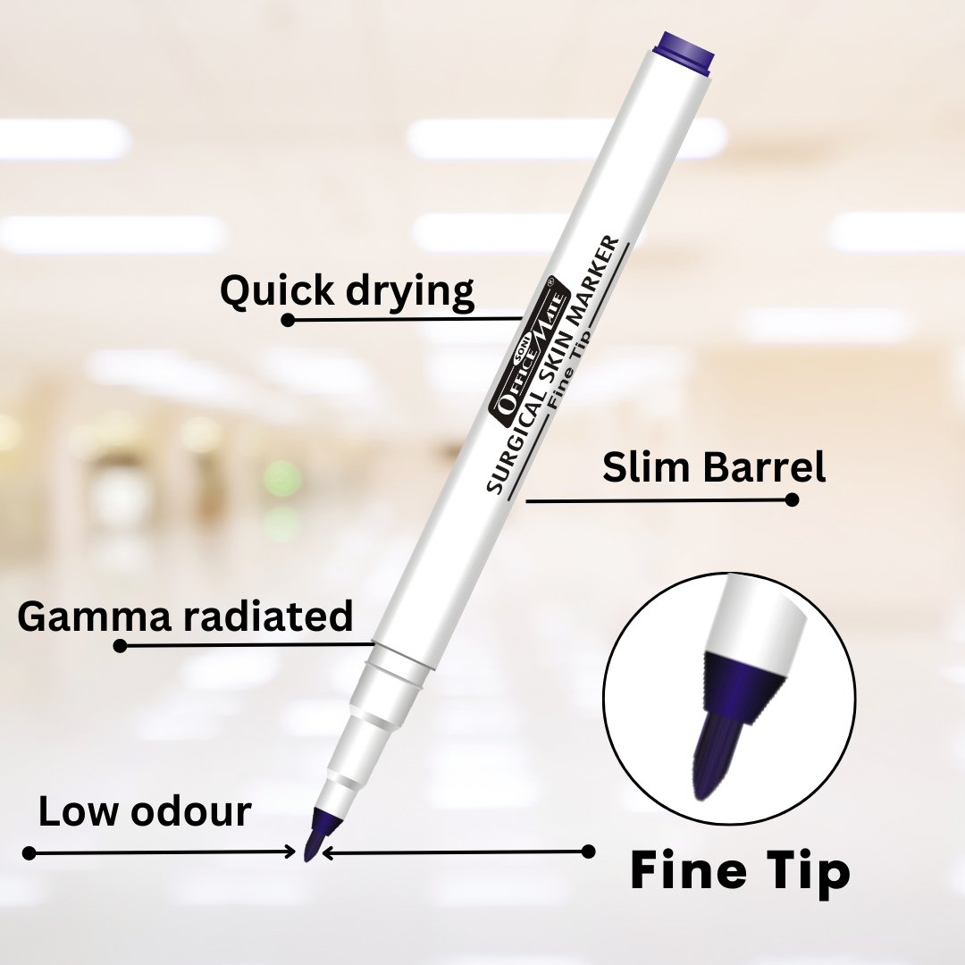 Soni Officemate Surgical and Medical Skin Body Marker Pens- Pack of 10 - SCOOBOO - Fineliner